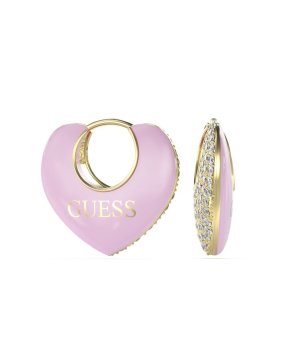 Дамски розови обеци сърце Guess CRAZY IN LOVE снимка