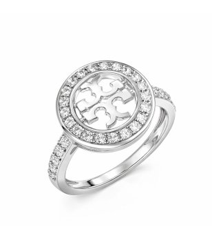 Дамски сребрист пръстен с циркони Guess снимка
