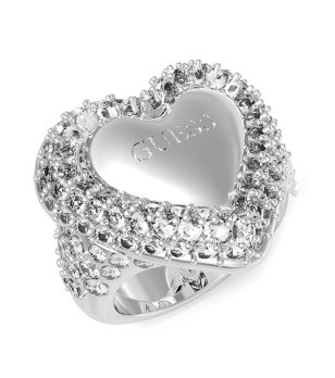 Сребрист дамски пръстен със сърце Guess Beloved снимка