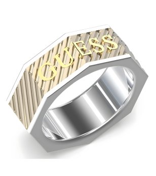 Мъжки пръстен в сребристо и златисто Guess снимка