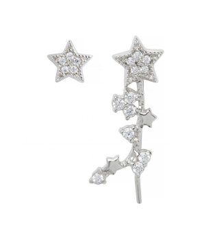Сребристи обеци със звездички Olivia Burton снимка