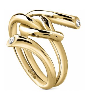 Златист дамски пръстен с възел Guess Knot снимка