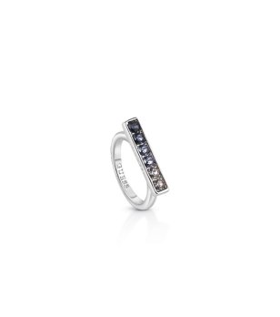 Сребрист дамски пръстен с кристали Miami Guess Jewellery снимка