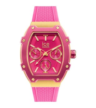 Дамски розов часовник с правоъгълна каса ICE boliday Wild Pink Alu Small MT снимка