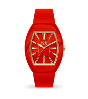 Червен дамски часовник с правоъгълен корпус Ice-Watch снимка