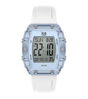 Дамски бял дигитален часовник със синя каса ICE DIGIT BOLIDAY снимка