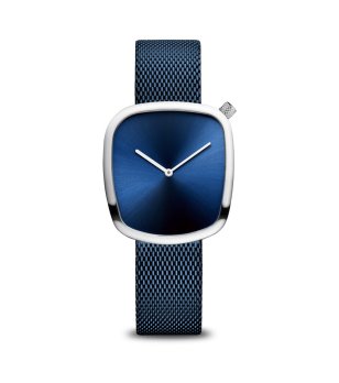 Дамски син часовник с мрежеста верижка Bering Classic 34 mm снимка