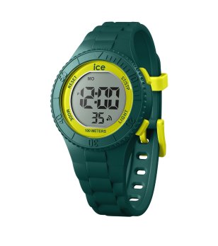 Унисекс зелен дигитален часовник ICE digit Verdigris Sulfur Small снимка