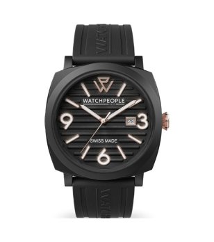 Черен дамски часовник с датник WATCHPEOPLE снимка