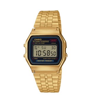 Златист дигитален унисекс часовник Casio снимка