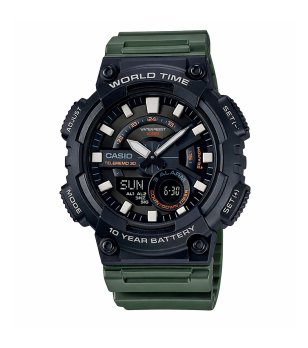 Мъжки зелен часовник с аналогово-дигитален дисплей Casio снимка