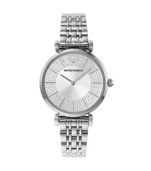 Дамски сребрист часовник с метална верижка Emporio Armani снимка