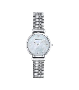 Дамски сребрист часовник с метална верижка Emporio Armani снимка