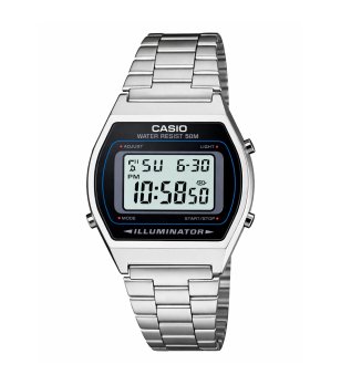 Унисекс сребрист дигитален часовник Casio Edgy Collection снимка