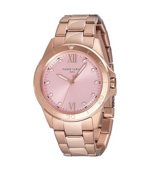 Дамски розов часовник с метална верижка в розово злато Pierre Cardin снимка