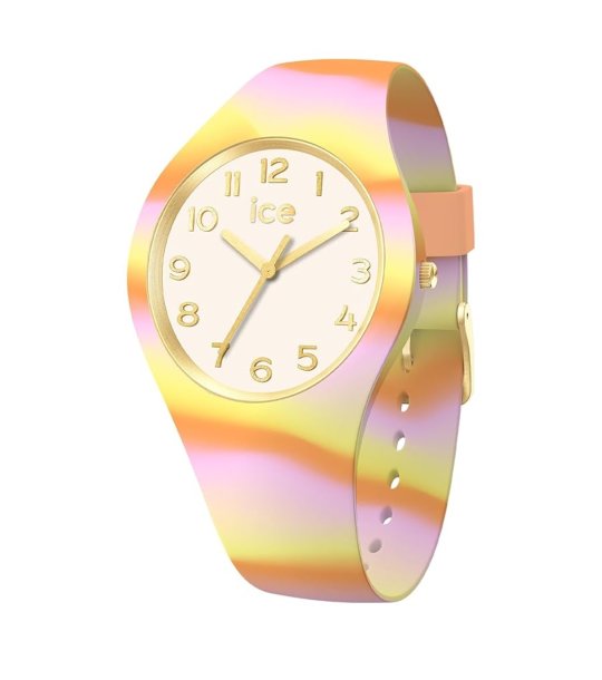 Дамски многоцветен силиконов часовник с аналогов дисплей ICE TIE AND DYE PINK HONEY снимка