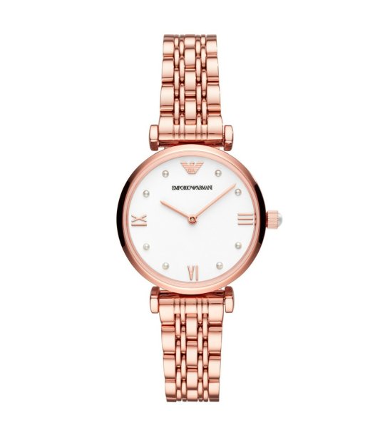Дамски часовник в розово злато с метална верижка EMPORIO ARMANI снимка