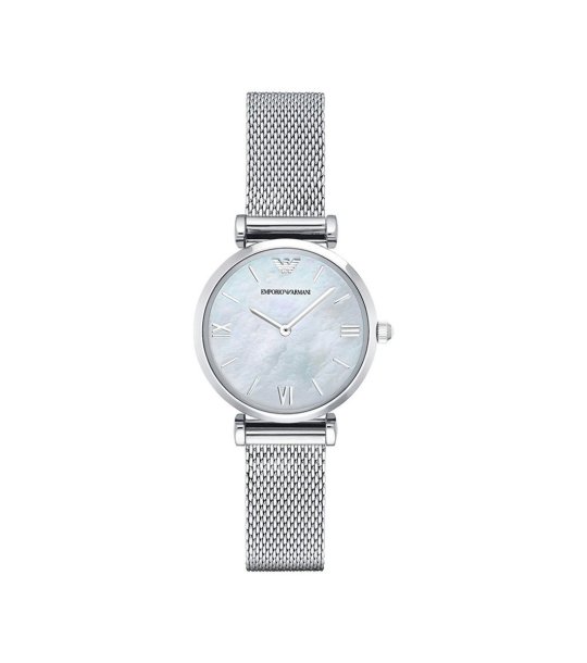Дамски сребрист часовник с метална верижка Emporio Armani снимка