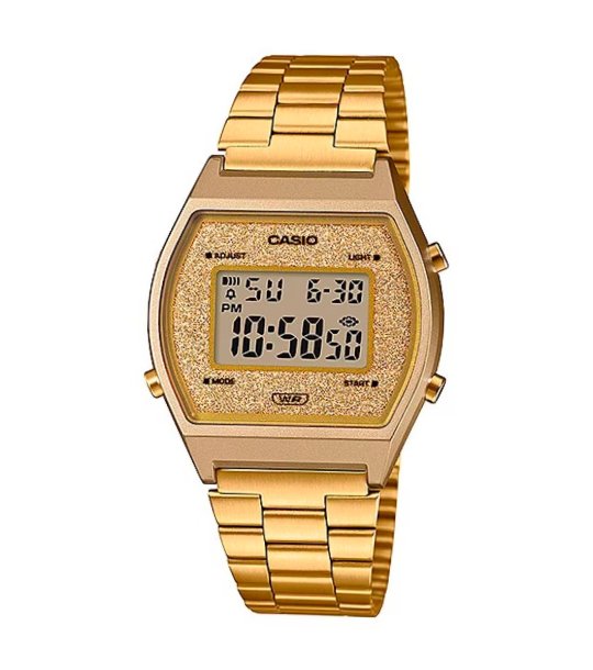 Дамски златист дигитален часовник с метална верижка Casio снимка