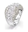 Сребрист дамски пръстен с кристали Swarovski-2 снимка