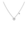 Сребристо колие с висулка сърце CRAZY IN LOVE Guess-1 снимка
