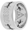 Сребрист мъжки стоманен пръстен с изрязани детайли Guess-1 снимка