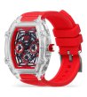 Червен унисекс часовник с прозрачна каса Ice-Watch-1 снимка