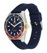 Мъжки тъмносин часовник с автоматичен механизъм Tommy Hilfiger-1 снимка