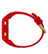 Унисекс червен дигитален часовник със златист дисплей ICE Digit Red Gold Small-2 снимка