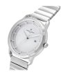 Мъжки сребрист часовник от неръждаема стомана Pierre Cardin-1 снимка