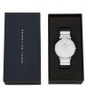 Сребрист дамски часовник с метална верижка CLASSIC PIANO LINK Daniel Wellington-1 снимка