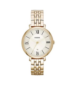 Дамски златист часовник с метална верижка Fossil снимка