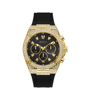 Мъжки черно-златист часовник с камъни PEGASUS Guess снимка