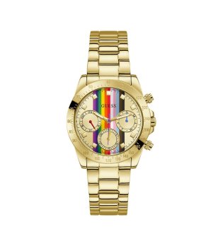 Дамски златист часовник с многоцветен циферблат ECLIPSE Guess снимка