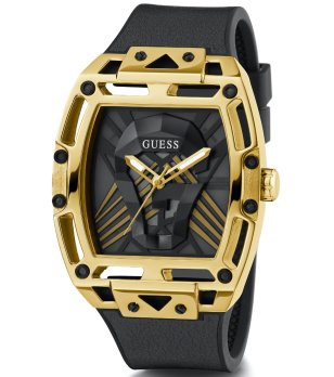 Мъжки черно-златист часовник с череп Guess LEGEND снимка