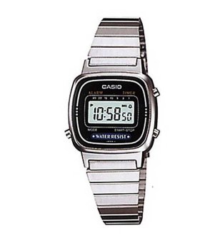 Дамски сребрист дигитален часовник Casio снимка