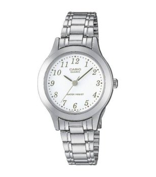 Дамски сребрист часовник с метална верижка Casio снимка