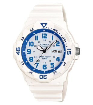 Unisex бял часовник с дата Casio снимка