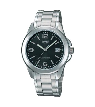 Мъжки сив часовник с метална верижка Casio снимка