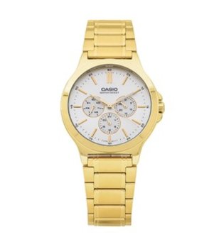 Мъжки златист часовник с метална верижка Casio снимка