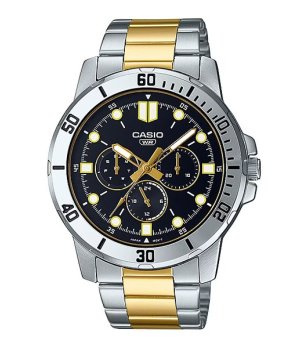 Мъжки часовник в сребристо и златисто Casio снимка