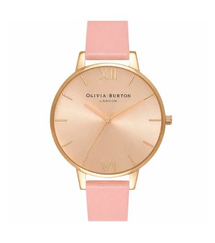 Дамски розов часовник с кожена каишка Olivia Burton снимка