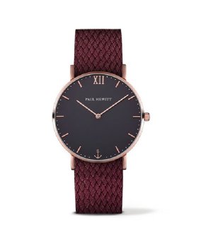 Unisex часовник с бордо текстилна верижка Paul Hewitt SAILOR LINE снимка