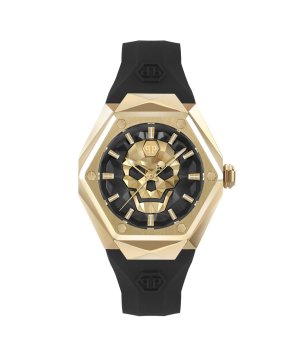 Дамски черно-златист часовник с череп SKULL SPIKES LADY Philipp Plein снимка