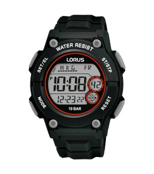 Мъжки дигитален черен часовник Lorus снимка