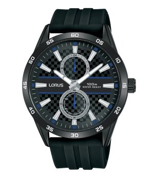 Мъжки черен спортен часовник с хронограф LORUS снимка