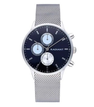Мъжки сив часовник с тъмносин циферблат Radiant MAKERS 41mm снимка