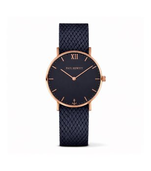 Унисекс тъмносин часовник с текстилна каишка Paul Hewitt SAILOR LINE снимка