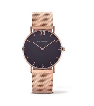 Unisex часовник в розово злато с черен циферблат Paul Hewitt SAILOR LINE снимка