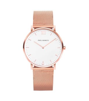Unisex розово-златист часовник с мрежеста верижка Paul Hewitt SAILOR LINE снимка